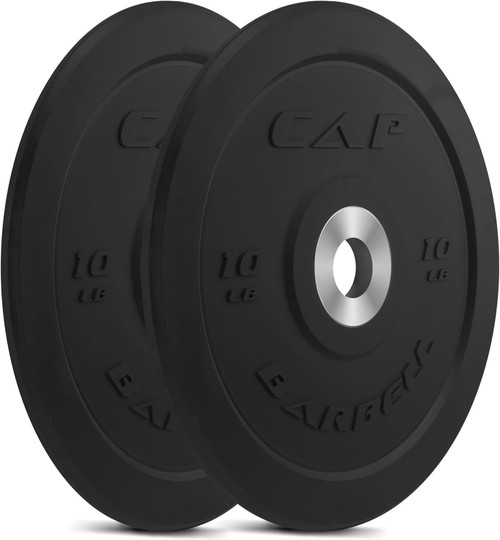 Pro Black Rubber Olympic Bumper Plate, Multiple Options