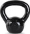 Black Enamel Coated Cast Iron Kettlebell, 10-80 lb Available