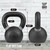 Powder Coated Kettlebells, Black Matte Kettlebell Weights for Strength Training, Conditioning and Functional Fitness