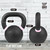 Powder Coated Kettlebells, Black Matte Kettlebell Weights for Strength Training, Conditioning and Functional Fitness