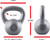 Grey Hammerstone Painted Cast Iron Kettlebell, 10-80 Pounds Available