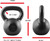 Black Hammerstone Painted Cast Iron Kettlebell, 10-80 Pounds Available