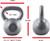 Grey Hammerstone Painted Cast Iron Kettlebell, 10-80 Pounds Available