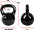 Black Enamel Coated Cast Iron Kettlebell, 10-80 lb Available