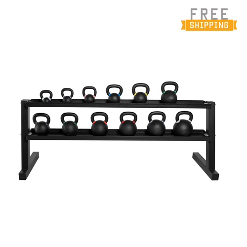 WF Athletic Supply 498 LB Competition Kettlebell Set with RACK (BOM)