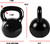 Black Enamel Coated Cast Iron Kettlebell, 10-80 lb Available