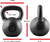 Black Hammerstone Painted Cast Iron Kettlebell, 10-80 Pounds Available