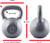 Grey Hammerstone Painted Cast Iron Kettlebell, 10-80 Pounds Available