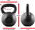 Black Hammerstone Painted Cast Iron Kettlebell, 10-80 Pounds Available