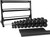 Rubber Coated Hex 5 - 50LB Dumbbell Set with 3-Tier Rack and Mat, Multiple Options