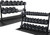 Rubber Coated Hex 5 - 100lb Dumbbell Set with 3-tier Rack and Mat, Multiple Options