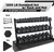 Rubber Coated Hex 5 - 75lb Dumbbell Set with 3-tier Rack and Mat, Multiple Options