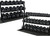 Rubber Coated Hex 5 - 120lb Dumbbell Set with 3-tier Rack and Mat, Multiple Options