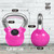 Color Rubber Coated Kettlebell with Chrome Handle, Great for Cross Training, Swings, Body Workout and Muscle Exercise