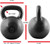 Black Hammerstone Painted Cast Iron Kettlebell, 10-80 Pounds Available