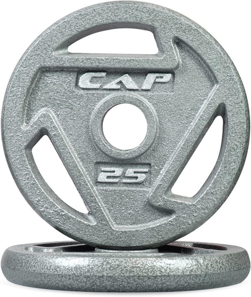 Cast Iron 2-Inch Olympic Grip Plate - Multiple Choices Available, Gray