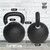 Powder Coated Kettlebells, Black Matte Kettlebell Weights for Strength Training, Conditioning and Functional Fitness