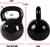 Black Enamel Coated Cast Iron Kettlebell, 10-80 lb Available