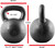 Black Hammerstone Painted Cast Iron Kettlebell, 10-80 Pounds Available