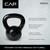 Black Enamel Coated Cast Iron Kettlebell, 10-80 lb Available