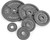 2-Inch Grey Solid Cast Iron Olympic Weight Plates, Multiple Sizes