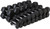 Rubber Coated Hex 5 - 75lb Dumbbell Set with 3-tier Rack and Mat, Multiple Options