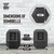 Rubber Encased Hex Dumbbells with Rubber Grip Contoured Handle, Multiple Options