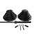 The Executive 12-Sided 300 LB Commercial Virgin Rubber Grip Weight Set with 1500 Lb Solid Black Power Bar