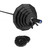 The Executive 12-Sided 300 LB Commercial Virgin Rubber Grip Weight Set with 1500 Lb Solid Black Power Bar