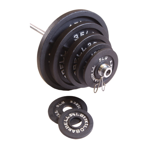 CAP Barbell 300 Pound Olympic Set, Black