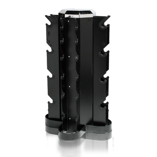 4-Sided Vertical Dumbbell Rack Black