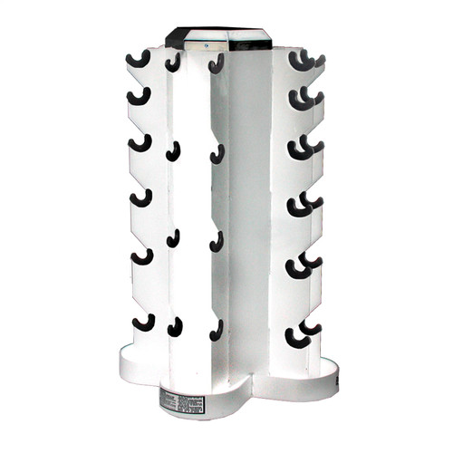 4-Sided Vertical Dumbbell Rack White