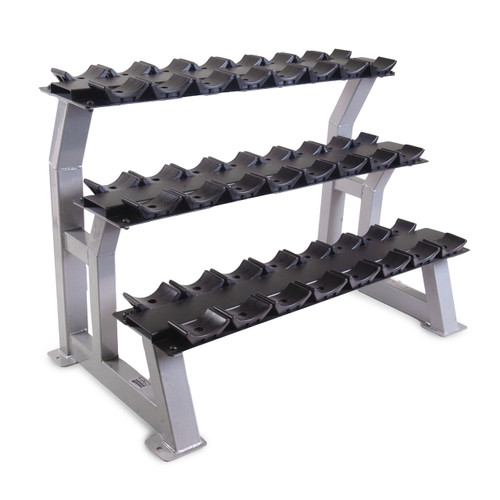 44" Three-Tier Dumbbell Rack with Saddles