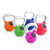 WF Athletic Supply 135lb Color Rubber Coated Kettlebell Set with Storage Rack